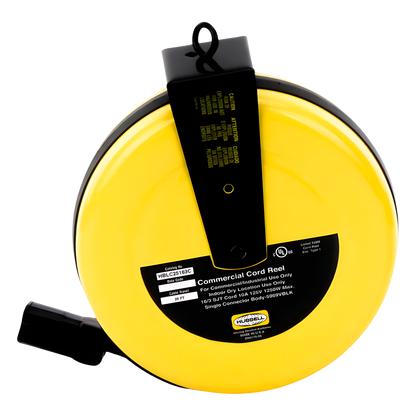 Carrete de Cable comercial (16/3 rudo), para 125 V CA, 10 A, 7.6 m de longitud con conector HBL5969VBLK