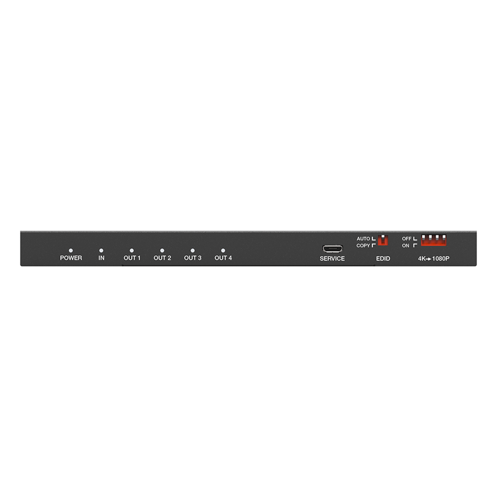 Splitter HDMI 1x4 | 1 Entrada a 4 salidas (Simultaneas) | 4K@60Hz | Extractor de Audio | Down Scaler | HDR 4:4:4 | EDID | 18Gbps