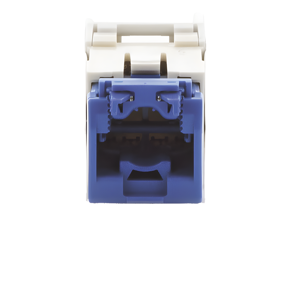 Conector Jack RJ45 Estilo TG, Mini-Com, Categoría 6A, de 8 Posiciones y 8 Cables, Color Blanco