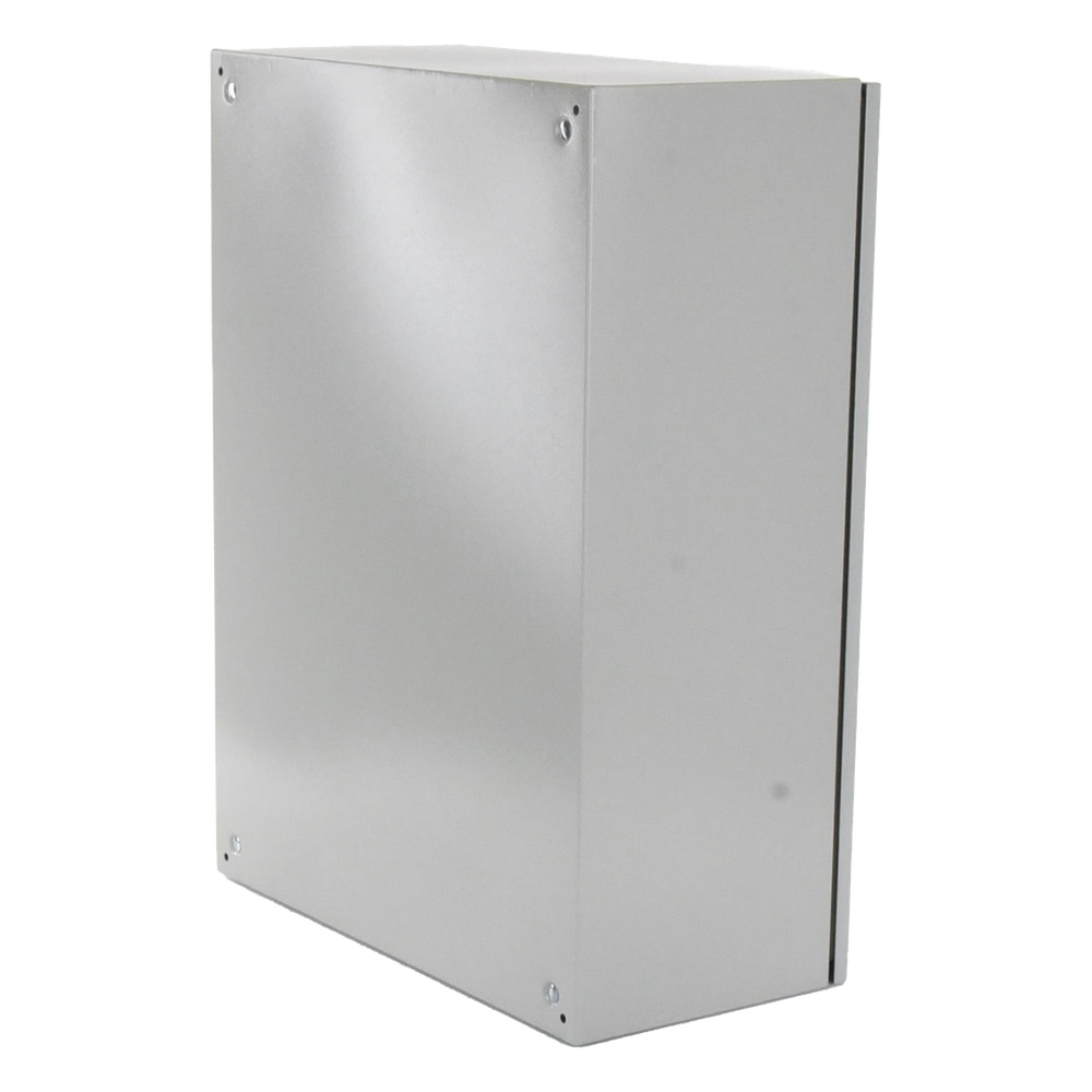 Gabinete Ventilado de Acero IP55 Uso en Exterior (600 x 800 x 300 mm) con Placa Trasera Interior Metálica y Compuerta Inferior Atornillable. Incluye