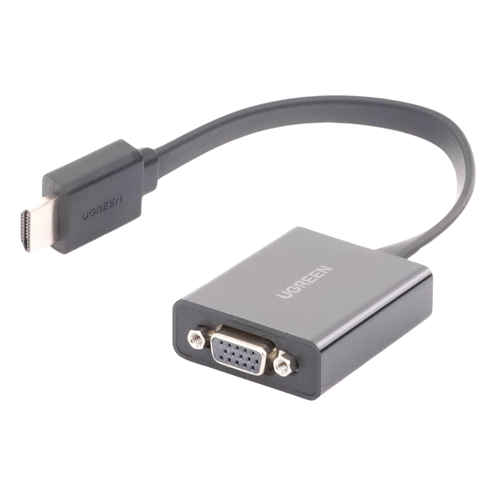 Adaptador HDMI a VGA / Resolución 1080P / Audio 3.5mm / Con Puerto Micro USB para Alimentación / Plug & Play / No Requiere Controlador / ABS