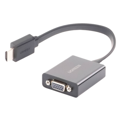 Adaptador HDMI a VGA / Resolución 1080P / Audio 3.5mm / Con Puerto Micro USB para Alimentación / Plug & Play / No Requiere Controlador / ABS