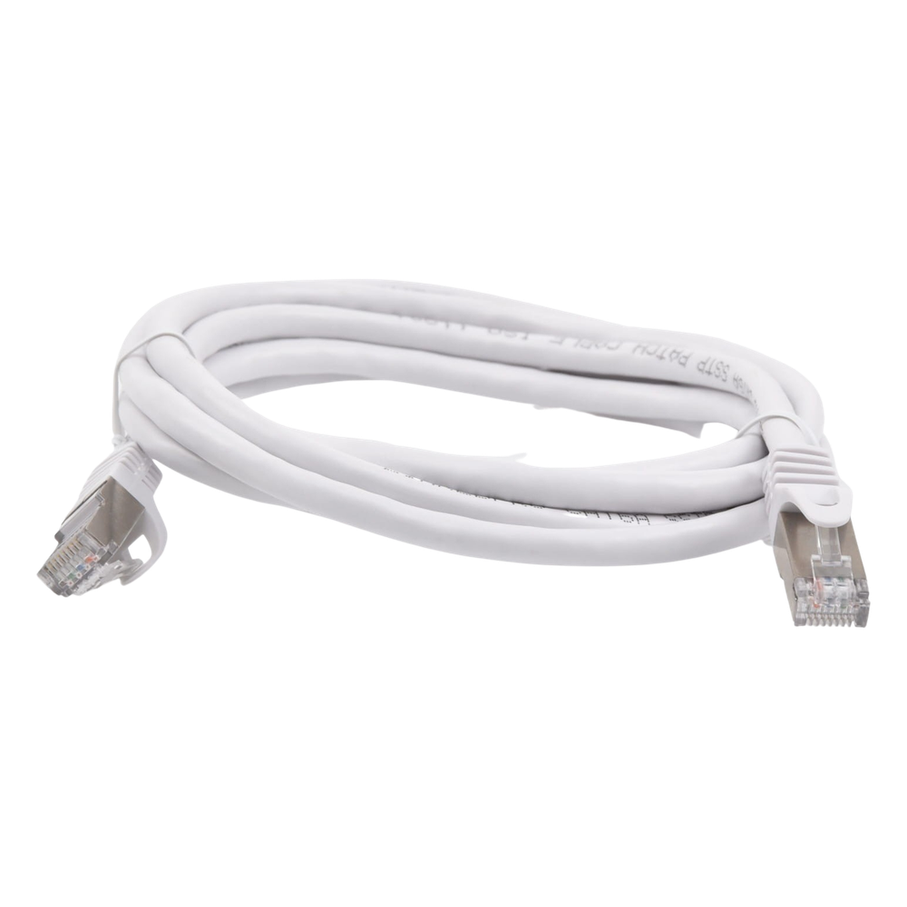 Patch Cord Cat6A 10G Blindado 2 Metros (6.56 Pies) Blanco