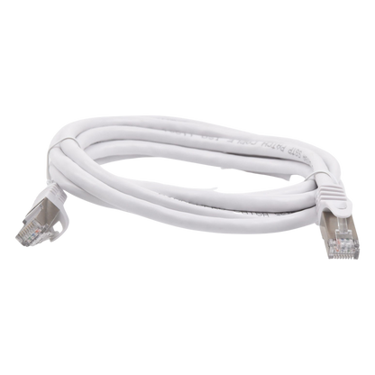 Patch Cord Cat6A 10G Blindado 2 Metros (6.56 Pies) Blanco
