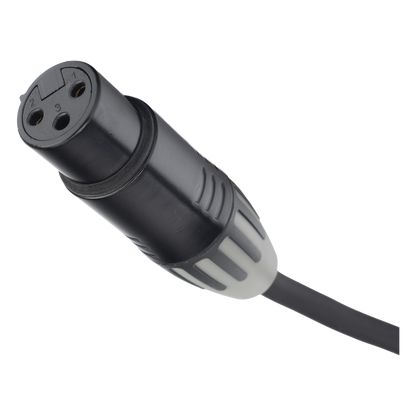 Cable XLR | 3 polos | Conector Hembra-Macho | Serie M | Carcasa Negra | Contactos Dorados | Ideal para Microfonía | Longitud 10m