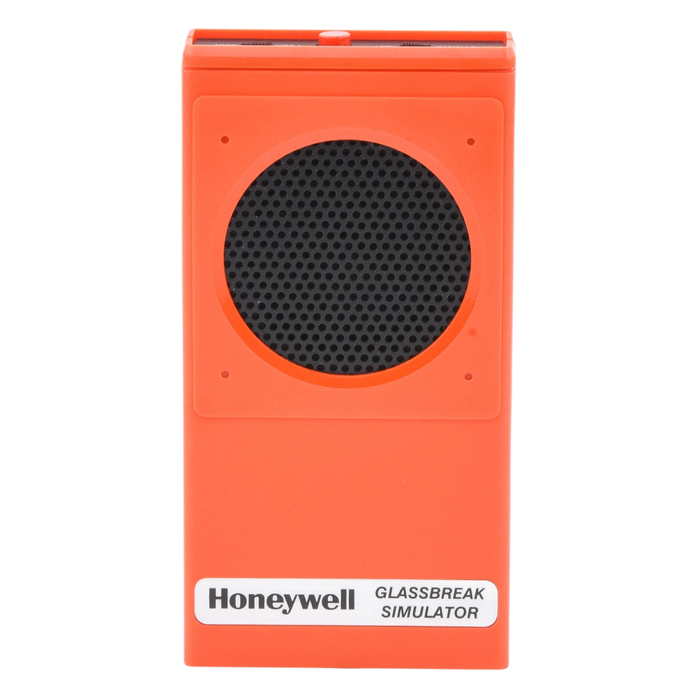 Simulador de rotura de vidrio para pruebas de detectores FlexGuard, modos manual y flex, con activación remota hasta 10 pies