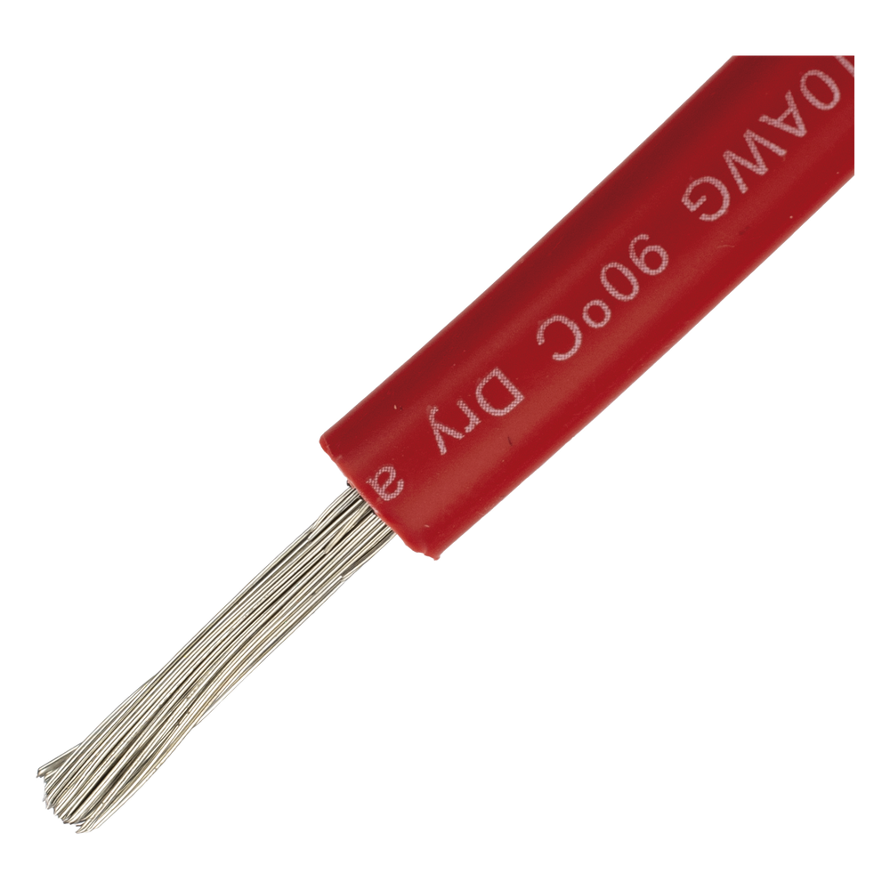 Cable Fotovoltaico Rojo/ Cobre Estañado / 4 mm² (12 AWG) / 2000V / Rollo de 25 m / / UL 4703 y TUV