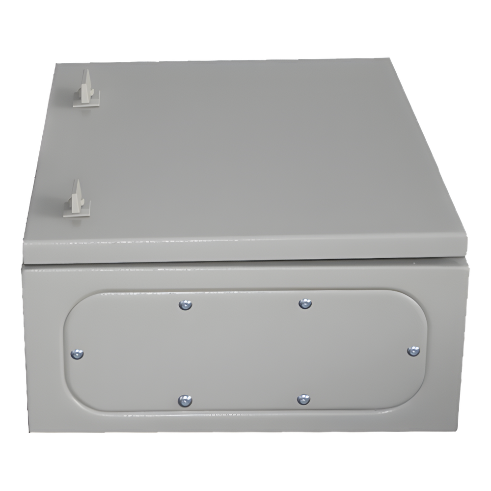Gabinete de Acero IP66 Uso en Intemperie (500 x 700 x 250 mm) con Placa Trasera Interior Metálica y Compuerta Inferior Atornillable (Incluye Chapa y