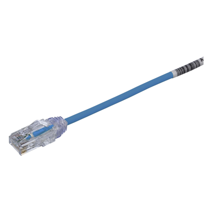 Cable de Parcheo TX6, UTP Cat6, Diámetro Reducido (28AWG), Color Azul, 15.2 cm (6 pulgadas)