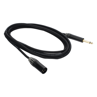 Cable de Audio | XLR 3 Polos Macho a Plug 1/4 in mono | Conector Seetronic Serie M SCMF3 - MP2X | Longitud 3m