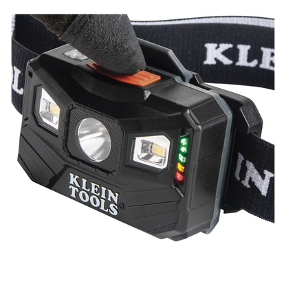 Lámpara Luz LED Frontal Recargable de 400 Lúmenes, Apagado Automático, con Correa de Tela, Adaptable y Ajustable a Gorros, Cascos, Cachuchas o
