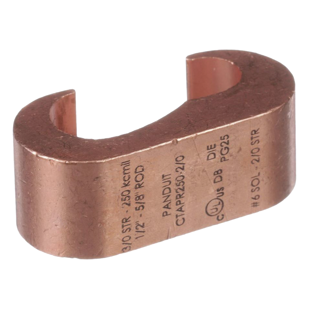 Conector de Conexión Tierra tipo "E" para Conductor de Cobre 6 Awg - 2Awg, 1 Pieza