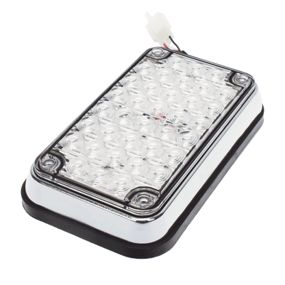 Luz de Advertencia de 6X4", Bicolor Rojo/Claro, Ideal para Ambulancias