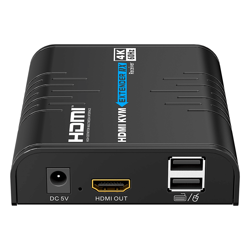 Extensor KVM HDMI 4K a 60 Hz | Transmisión hasta 120 mts con CAT6 | Resolución 4096x2160@60Hz | Ancho de Banda 18Gbps | HDCP1.4 y HDCP2.2 | Latencia