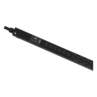 PDU G6 Monitoreable (MI) para Distribución de Energía, Enchufe de Entrada NEMA L21-30P, Con 18 Salidas C13, 6 x C19, y 6 x 5-20R, de Instalación