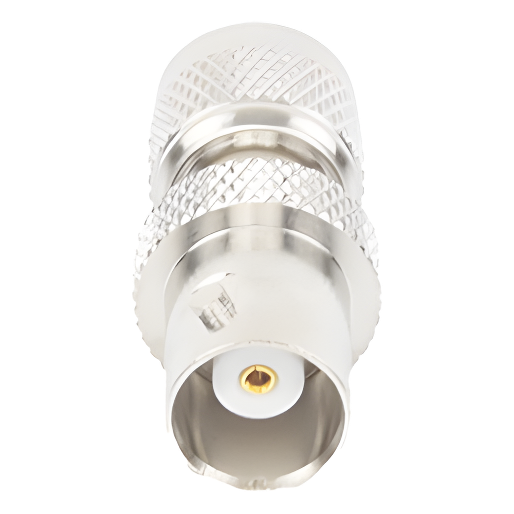 Adaptador en Línea, de Conector Mini UHF Macho a BNC Hembra, Níquel/ Oro/ Teflón
