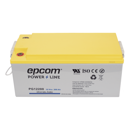 Batería GEL Puro OPzV Ciclo Profundo / 12 Vcc / 200 Ah / Aplicaciones Fotovoltaicas y de Respaldo