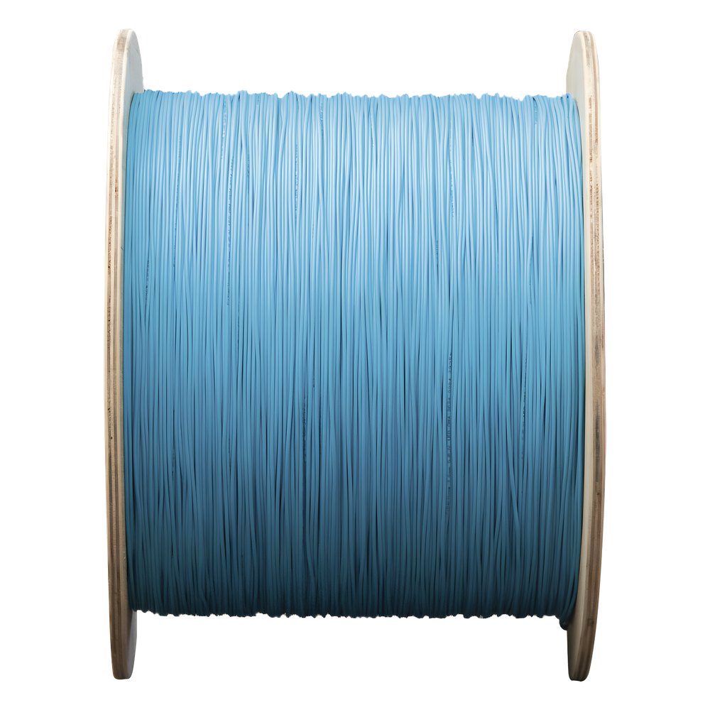 Fibra Óptica Multimodo OM4, 2 mm, Simplex, Tight Buffer, 900 micras, Color Aqua, Precio Por Metro, (Hasta 2000 Metros en un Solo Tramo de Cable)