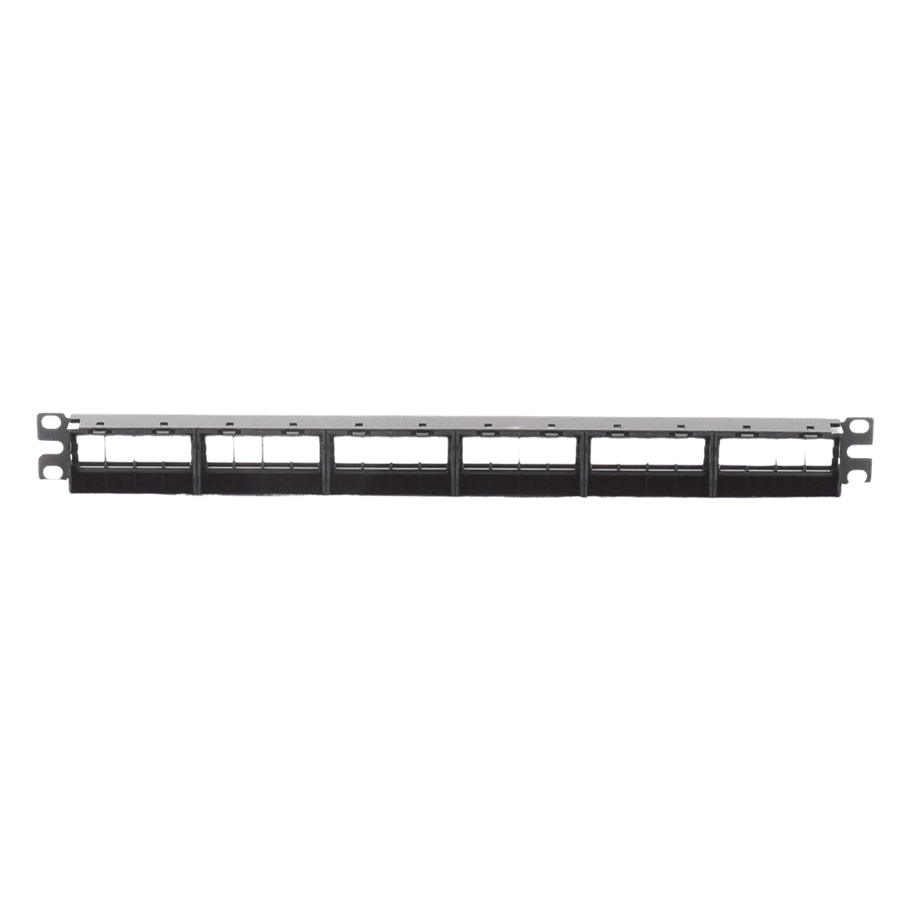 Panel de Parcheo Modular Keystone (Sin Conectores), Numerado y Espacio para Etiquetas, de 24 Puertos, 1UR