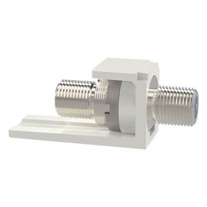 Módulo Acoplador Coaxial Tipo F, Mini-Com, de 75 Ohms, 3.0 GHz, Color Blanco