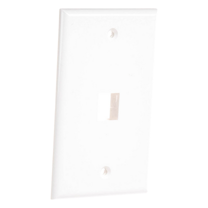 Placa de Pared de 1 Puerto, Keystone, Color Blanco