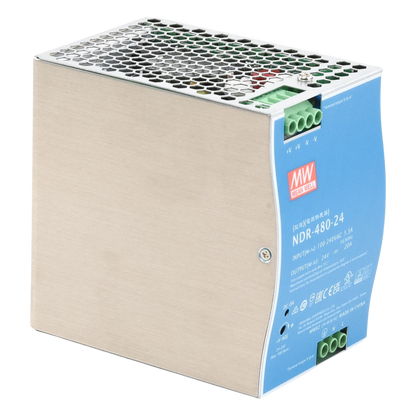Fuente de poder industrial para riel DIN / 480W / 24Vcc / 20A / Entrada: 100-240Vca