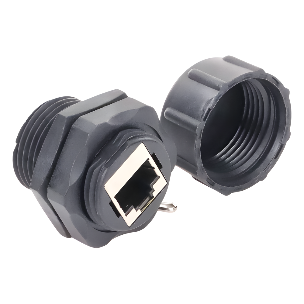Acoplador Industrial RJ45-RJ45 Categoría 6 Blindado IP67 (Waterproof)