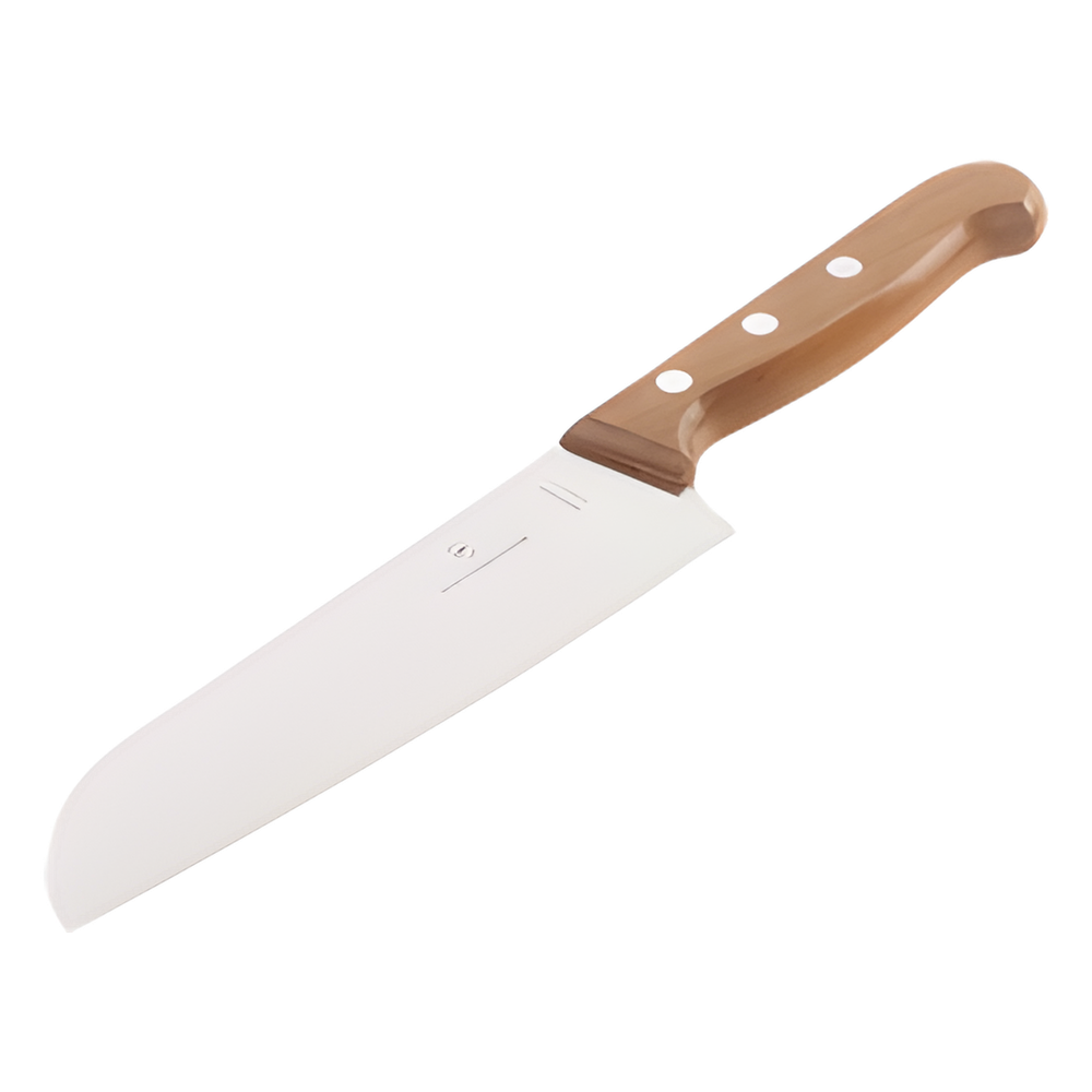Cuchillo Santoku Wood de 17 cm, Filo con Corte Recto, Estilo Japonés