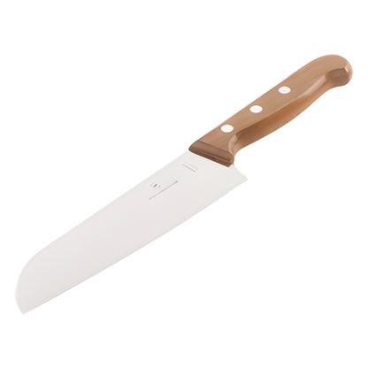 Cuchillo Santoku Wood de 17 cm, Filo con Corte Recto, Estilo Japonés