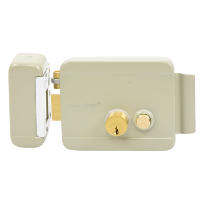 Cerradura Eléctrica con Botón de Salida / Incluye Llave / Exterior / Izquierda