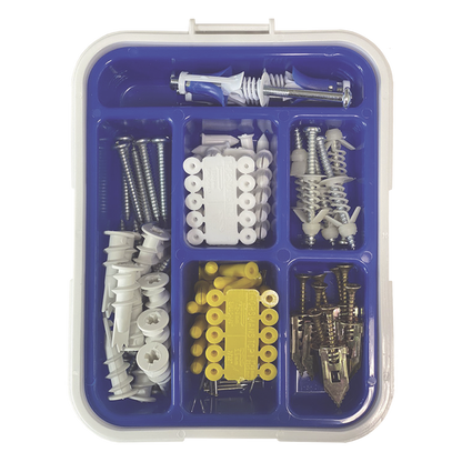 Kit para Sistemas de Fijación en Yeso, Muros Falsos, Tabique hueco, Uso en interiores (91 piezas)