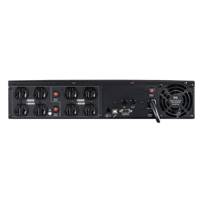 UPS de 1500 VA/1050 W, Topología Línea Interactiva, Entrada 120 Vca NEMA 5-15P, Onda Senoidal Pura, Torre o Rack 2 UR, Con 8 Tomas NEMA 5-15R