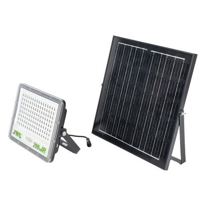 Reflector de 200 W con Panel Solar / Batería 3.2 V CD / T.C.C. 6 500 K / IP65.