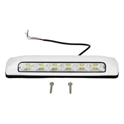 Luz de Escena, 6 LED, IP67, con bisel color blanco, Ideal para Ambulancias y Vehiculos de trabajo