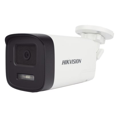 [Audio Bidireccional + Dual Light + ColorVu] Bala TURBOHD 3K (5 Megapixel) / Lente 3.6 mm / 40 mts IR EXIR + 40 mts Luz Blanca / Micrófono y Bocina