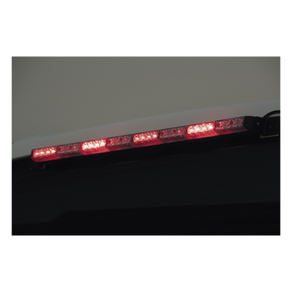 Barra de Luz de Advertencia Rojo-Azul / 8 Módulos con 4 LED Gen III / 4 Patrones de Destello / Carcasa de Aluminio / 75 cm (29.5 in) / 10-16 Vcc