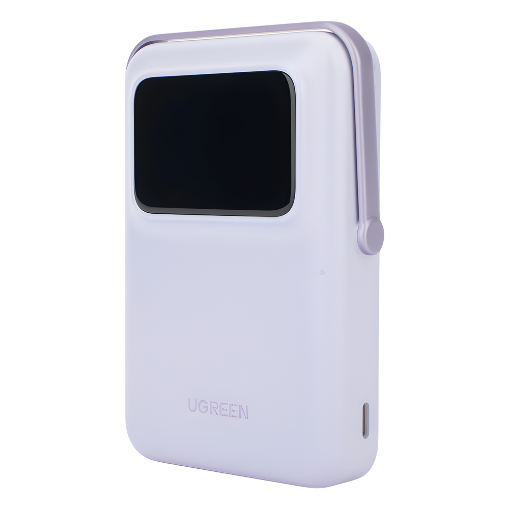 Power Bank Serie UNO Inalambrico | 10000mAh | 7.5W/20W | Con Emojis de Estado | Carga Rápida USB-C Bidireccional | Pantalla TFT Inteligente | Con