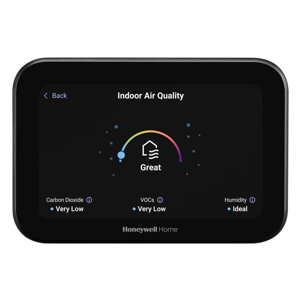 Termostato inteligente con pantalla táctil de 5 pulgadas, control de calidad de aire (IAQ), hasta 4H/2C bomba de calor, Wi-Fi, Bluetooth y Matter