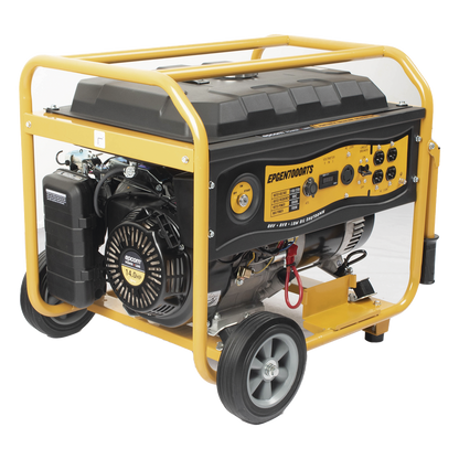 Generador a Gasolina / Planta de Emergencia con Encendido Automático, 6.5KW, 220Vac 2 Fases, Jaula con Ruedas para Fácil Traslado