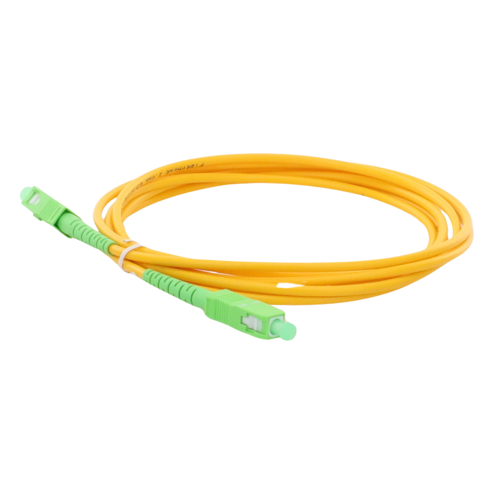 Jumper de Fibra Óptica Monomodo SC/APC-SC/APC Simplex de 3 Metros (9.84 Pies), 3mm