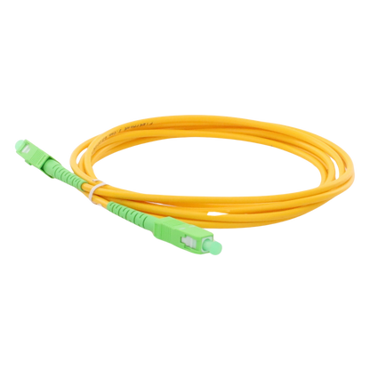 Jumper de Fibra Óptica Monomodo SC/APC-SC/APC Simplex de 3 Metros (9.84 Pies), 3mm