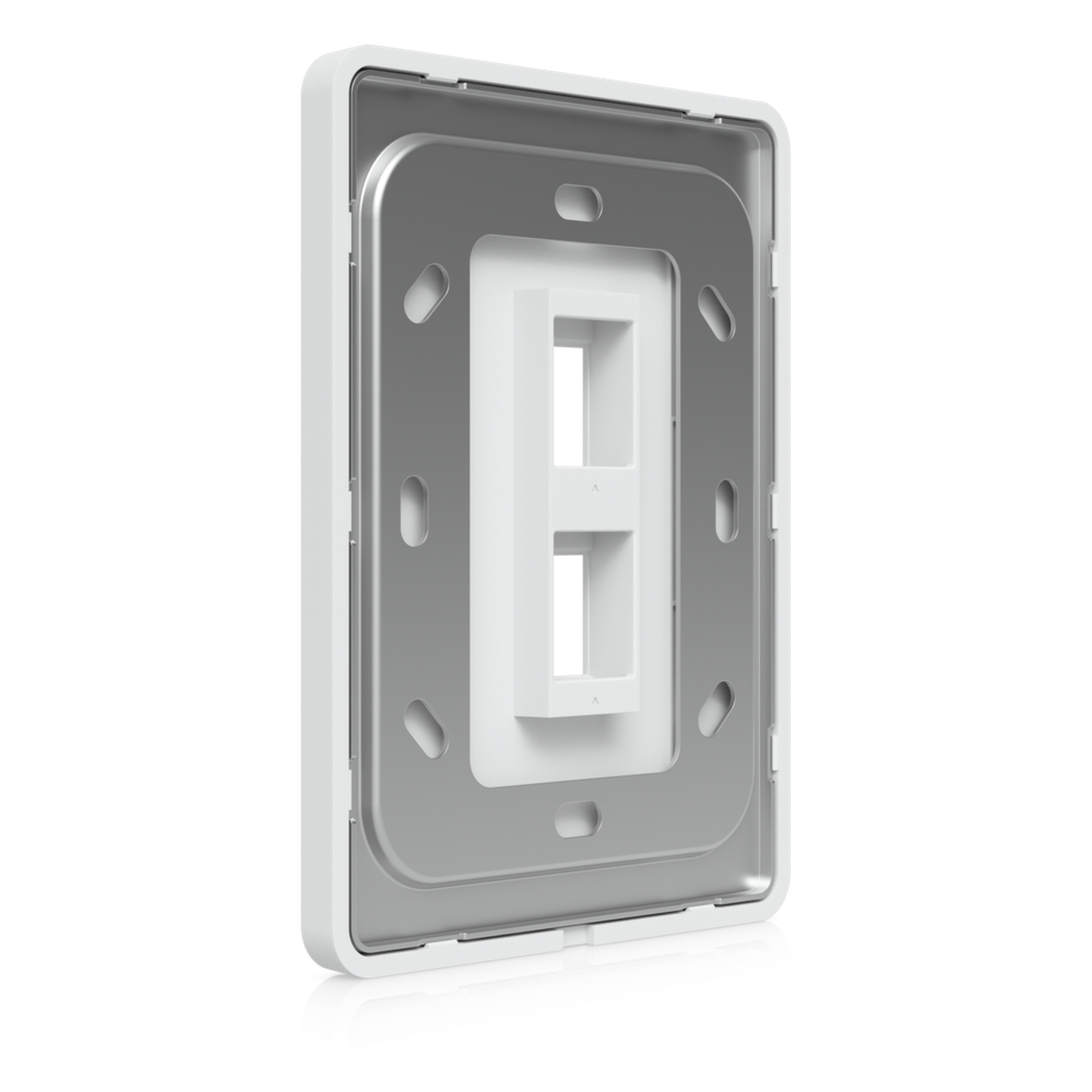 Placa de Pared Vertical Universal para Keystone de 2 Puertos con Cubierta Pintable, Acabado Personalizable, Paquete con 4 Piezas