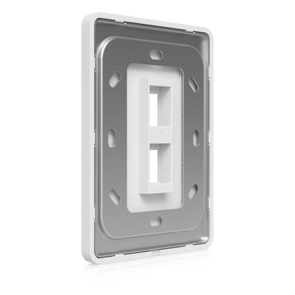 Placa de Pared Vertical Universal para Keystone de 2 Puertos con Cubierta Pintable, Acabado Personalizable, Paquete con 4 Piezas