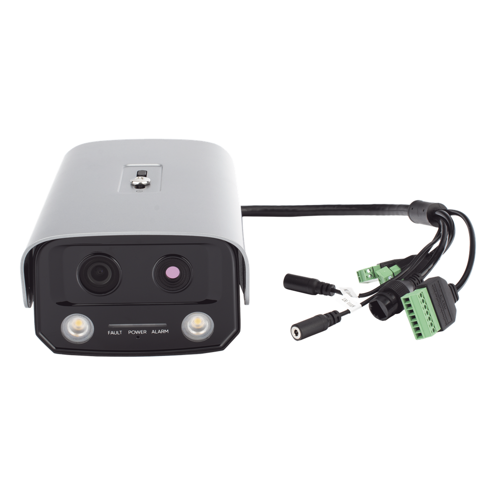 (HikFire) Cámara IP de Detección Térmica de Incendios / Detección de Llamas y Temperaturas Anormales / 4 Megapíxel (Lente Óptico) + 1 Megapíxel