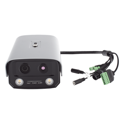 (HikFire) Cámara IP de Detección Térmica de Incendios / Detección de Llamas y Temperaturas Anormales / 4 Megapíxel (Lente Óptico) + 1 Megapíxel