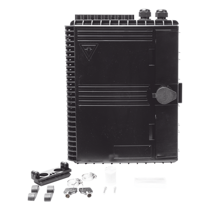 Cierre de Empalme para 24 Fusiones de Fibra Óptica, Interior/Exterior, con 16 Acopladores SC/APC y Splitter 1x16 SC/APC Incluido, IP65