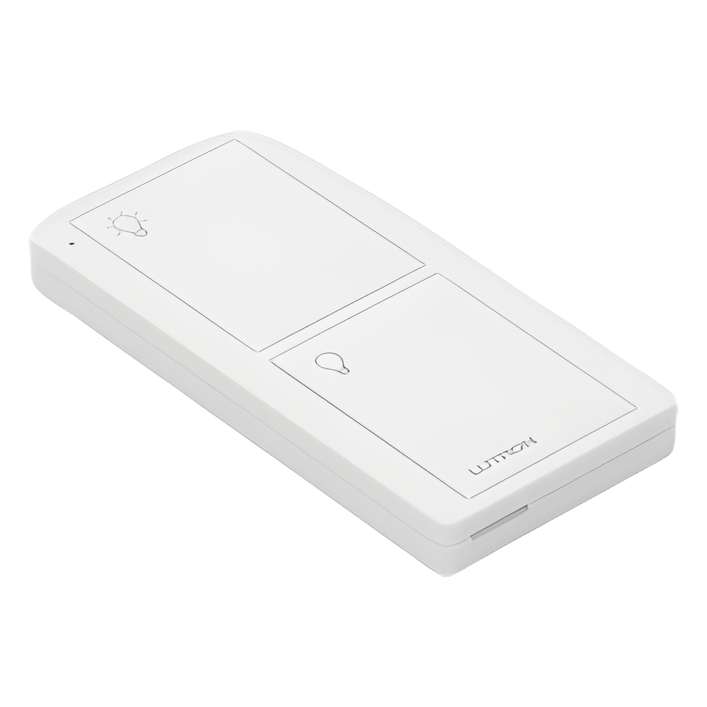 Control remoto inalámbrico Pico de 2 botones para encender y apagar luces, usable como control de mano o de pared, compatible con Caseta Wireless