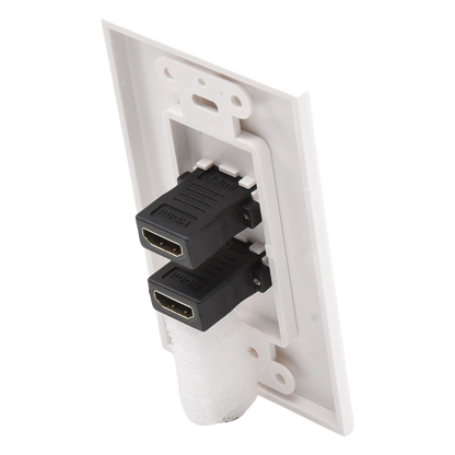 Placa de Pared de 2 Puertos HDMI Hembra a Hembra