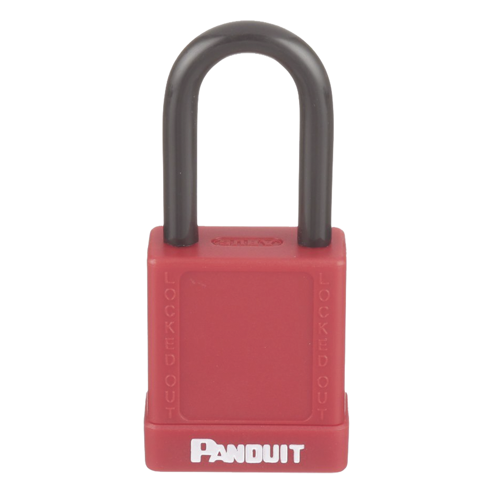 Candado de Bloqueo LOTO de Seguridad Dieléctrico, Con Llave Única, Diámetro de 6.5 mm, Color Rojo