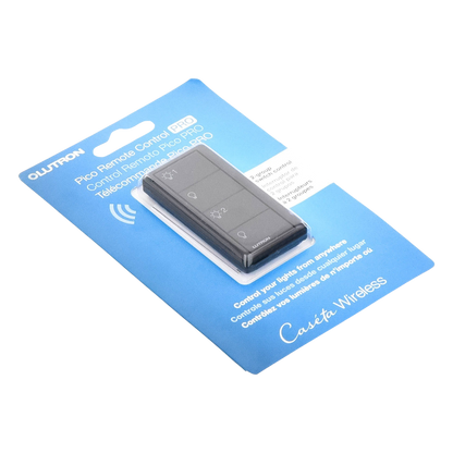 Control Pico inalámbrico de 4 botones color negro para encender y apagar 2 grupos de luces, compatible con Caseta Wireless, RA2 Select, RadioRA 2 y